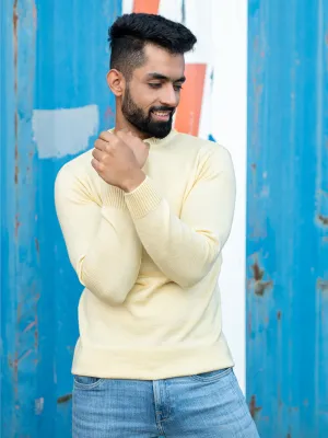 Yellow Color Crew Neck Sweater